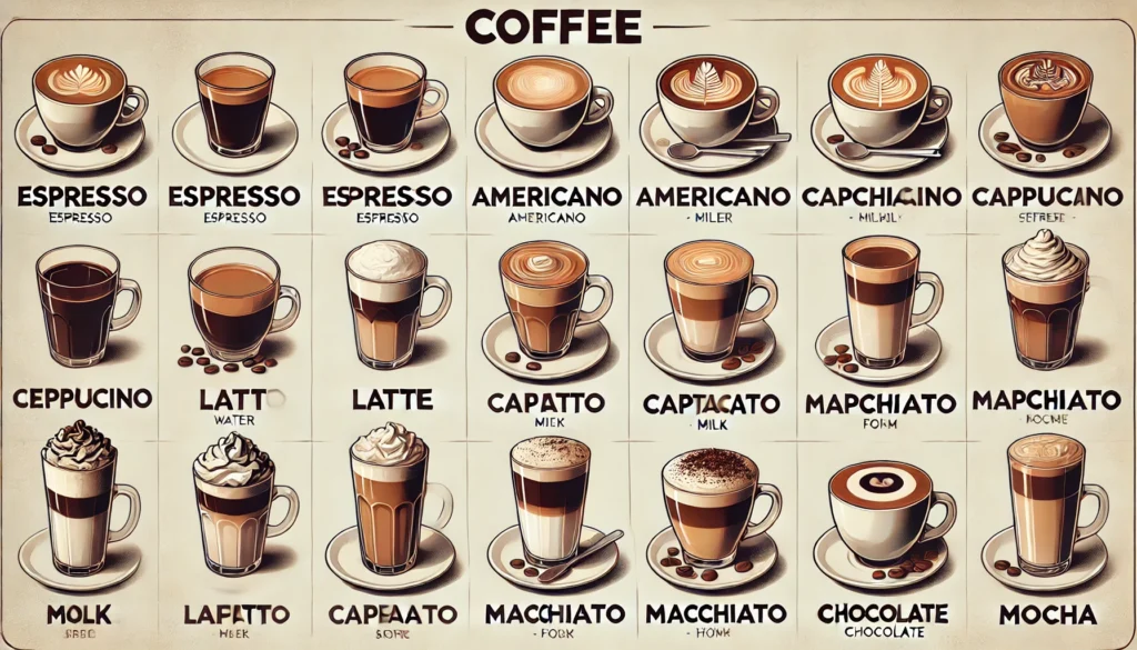 types of coffee drinks