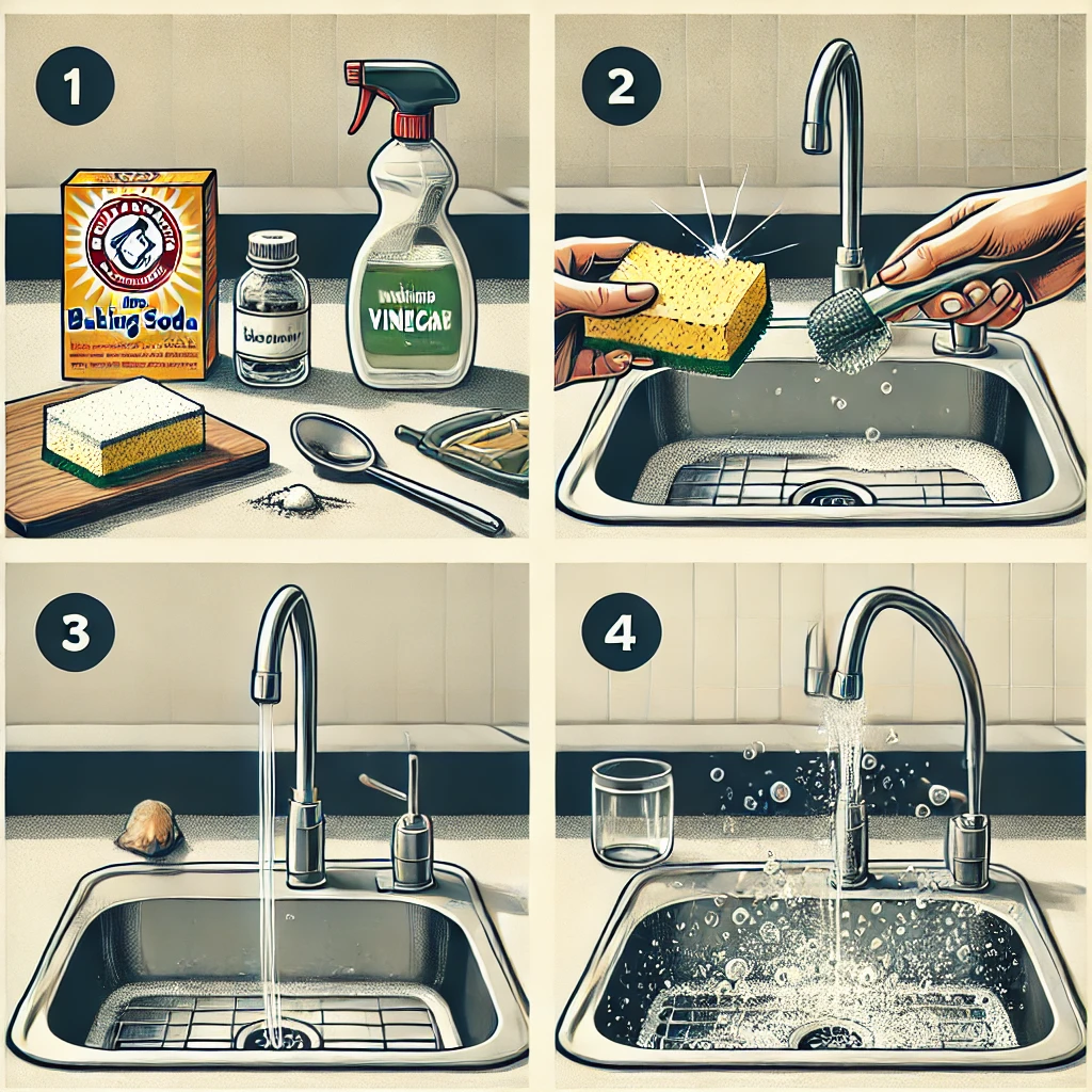 How to Clean a Kitchen Sink