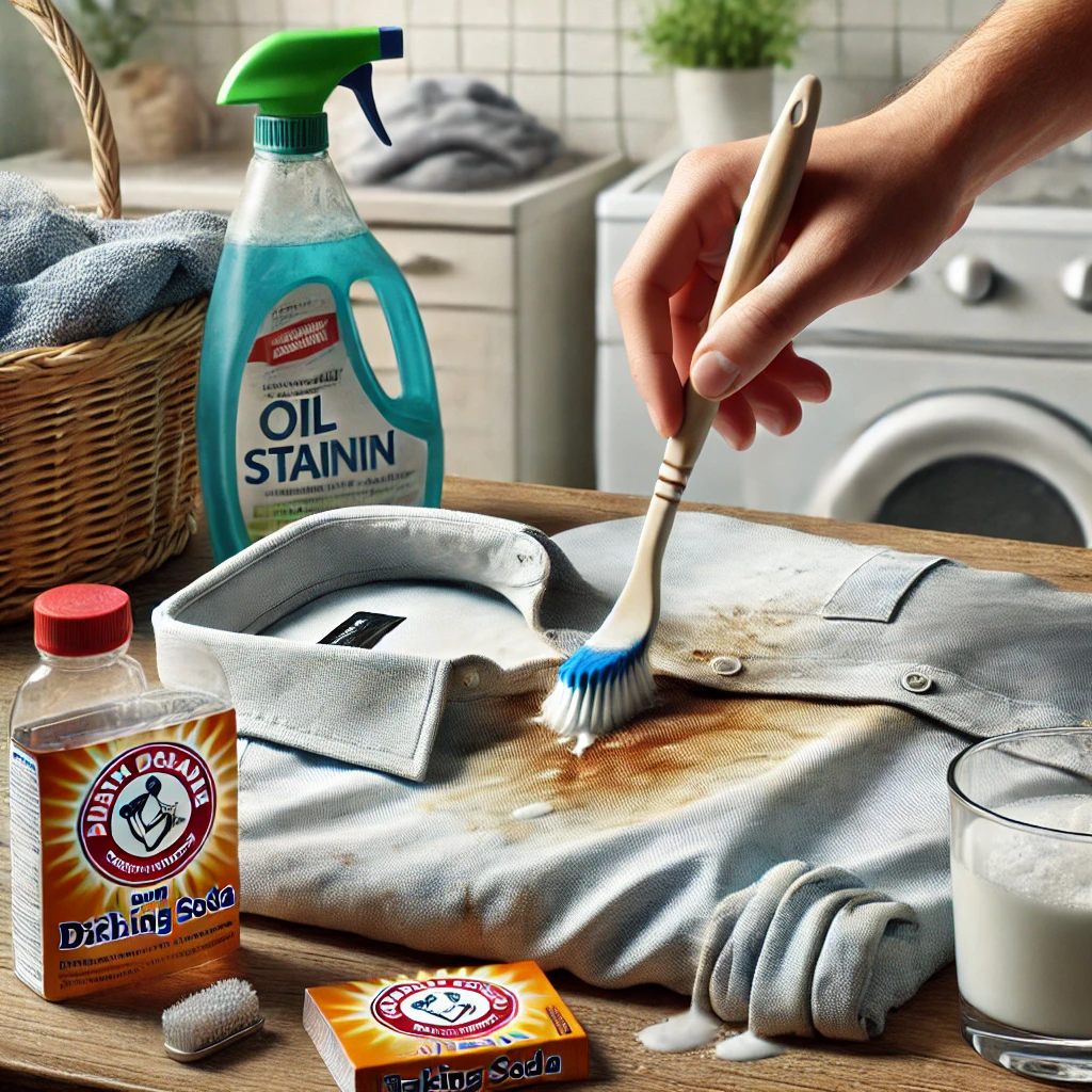 How to remove oil stains after washing and drying