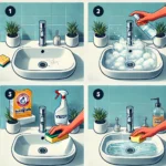 How to remove soap scum from bathroom sink