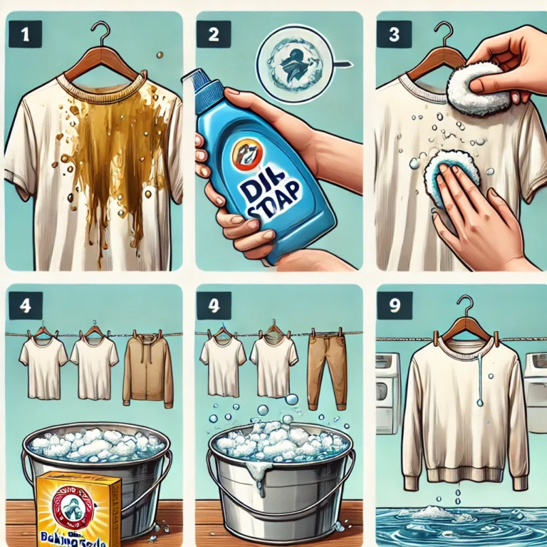 remove oil stains and smell from clothes