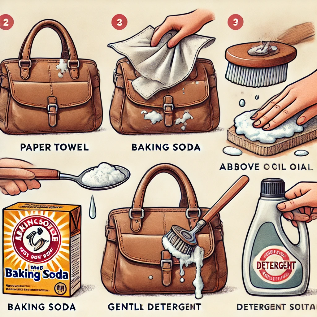 How to remove oil stains from bag