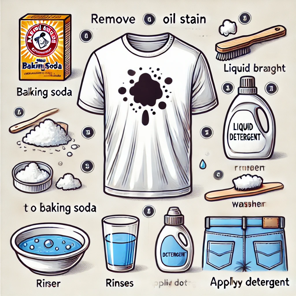 How to remove oil stains cotton