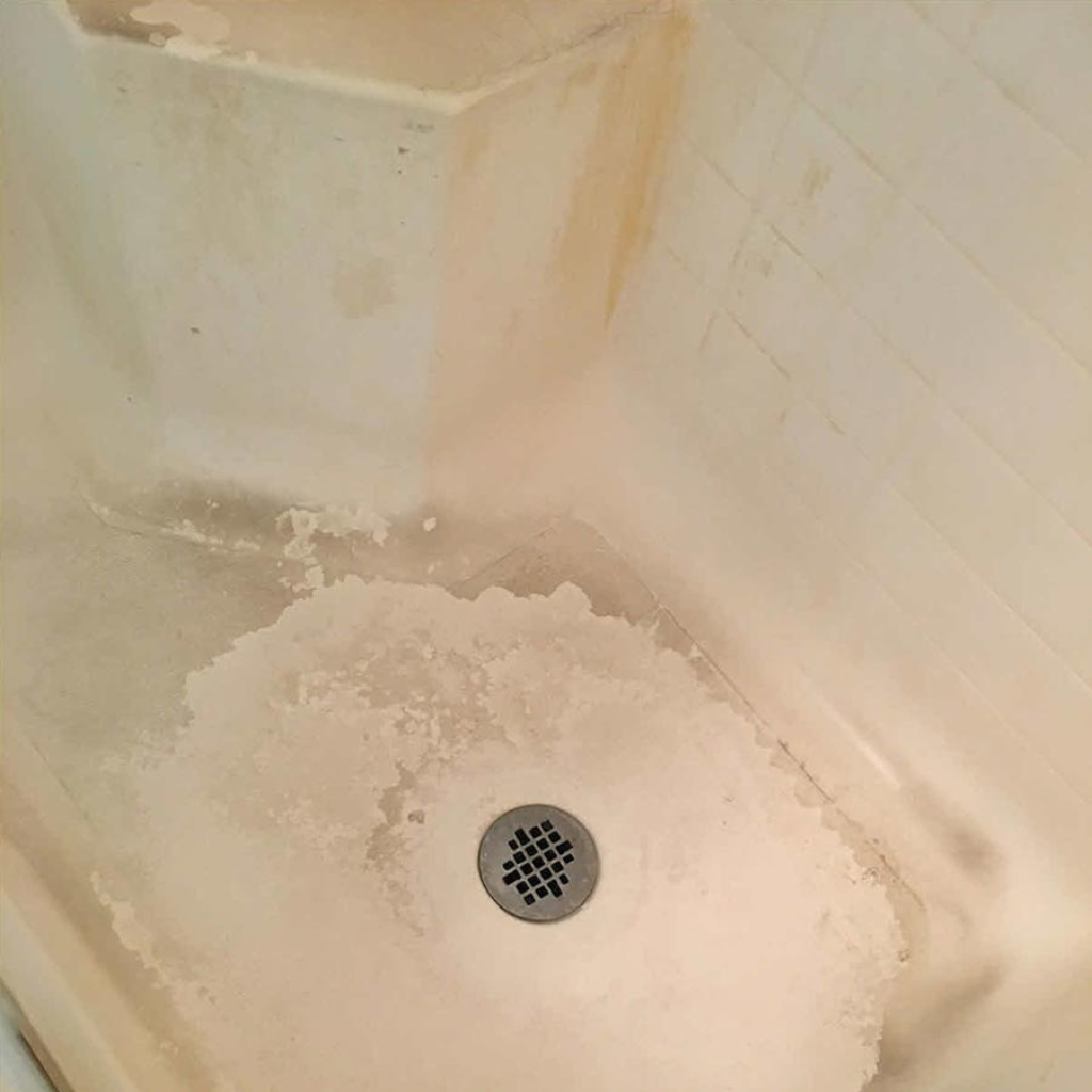 How to remove soap scum and hard water deposits